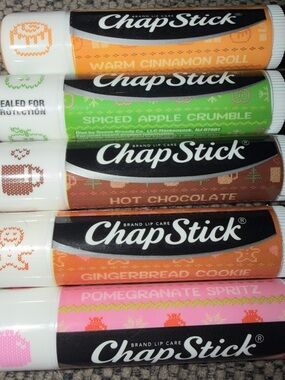ChapStick Seasonal Flavor Lip Balm Assortment - Orange, Green, Brown, Pink